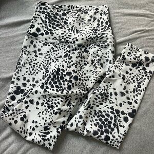DYI Black and White Animal Print Leggings